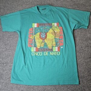 Vintage Single Stitch Cinco De Mayo Tshirt Screen Stars Label Size XL Pinata